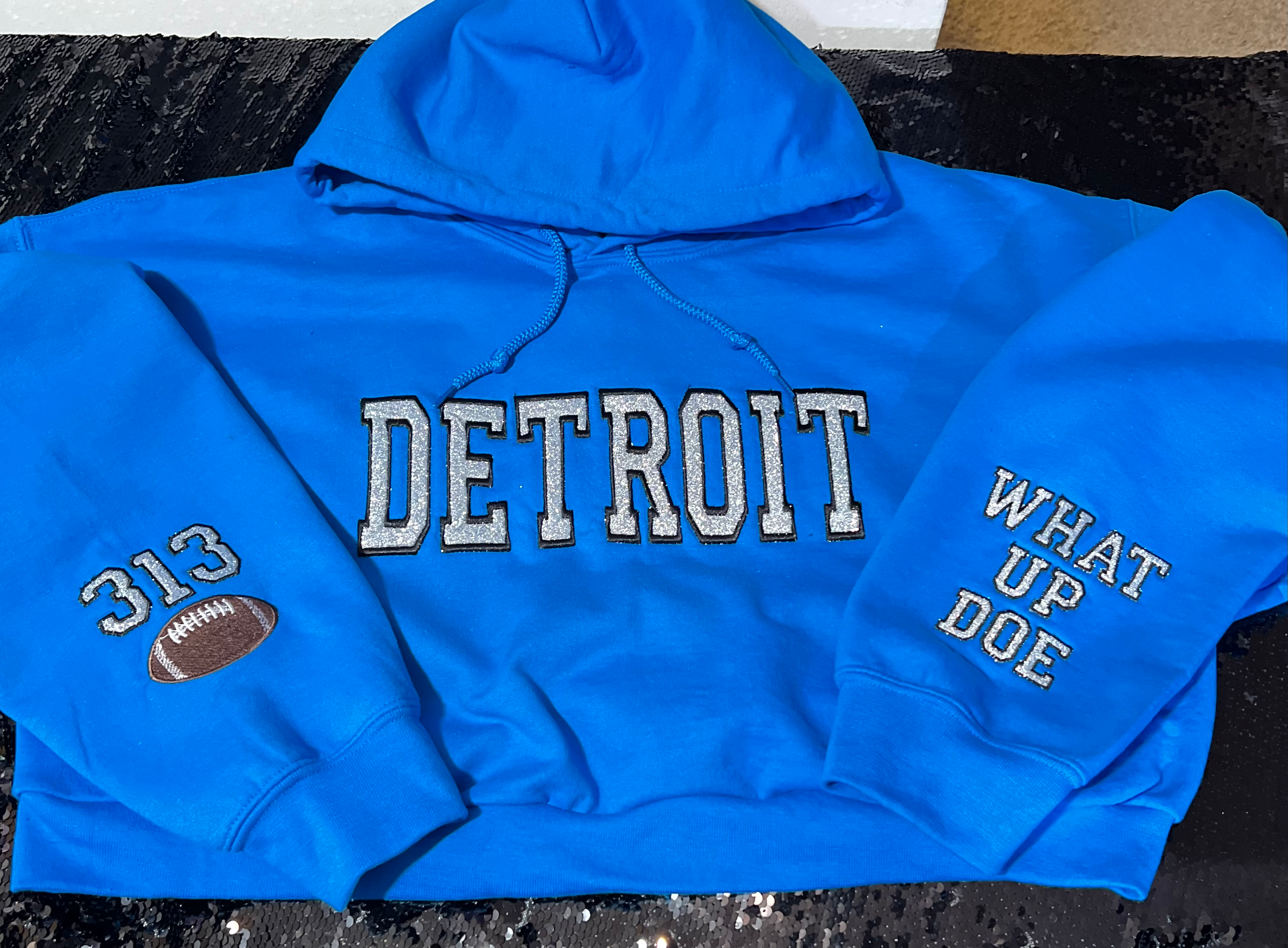 Detroit Football Cropped Hoodie