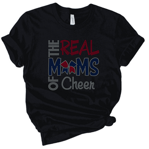 Real Moms of Cheer Rhinestone Tee